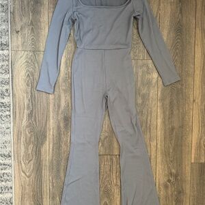Wild Fable Gray Long Sleeve Jumpsuit